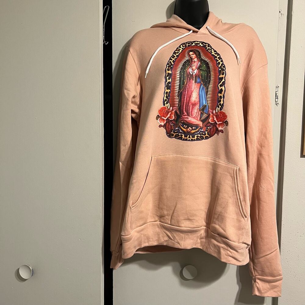 Virgen De Guadalupe Hoodie Size Small